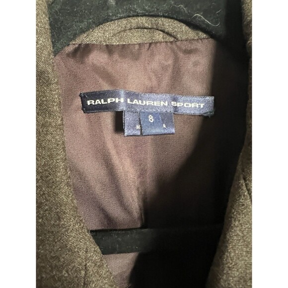 VTG Ralph Lauren Sport Wool Blazer 8 Brown Stretch New Modernist Style 31891 2V - Picture 6 of 16